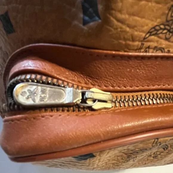 MCM Vintage Cognac Visetos Backpack + COA - Picture 8 of 16